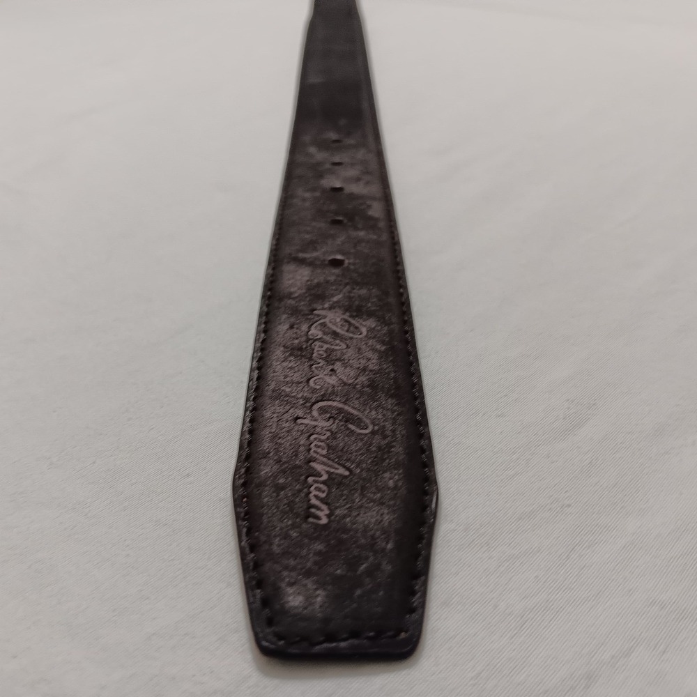 Robert Graham Men's Ripaso Black Genuine Leather Belt‎ Size 42 - Picture 7 of 15
